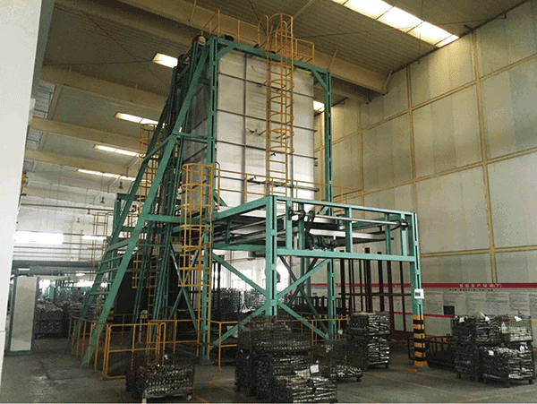 Gas vertical aluminum alloy solid solution heat treatment furnace
