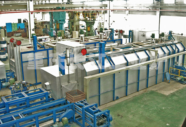 Push plate isothermal normalizing automatic line