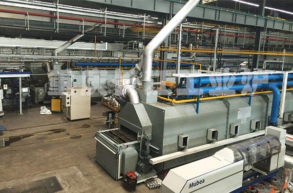 Car suspension coil spring heat treatment production line