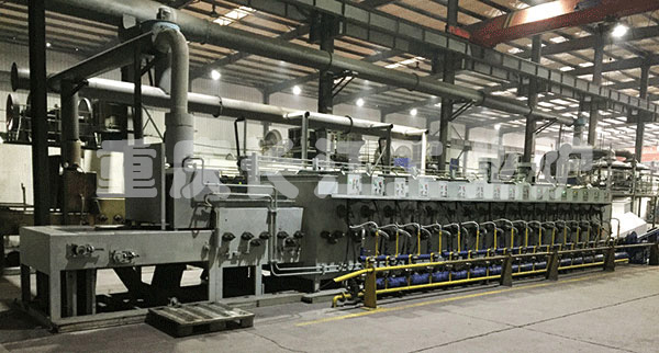 Gas roller type mesh belt normalizing automatic line