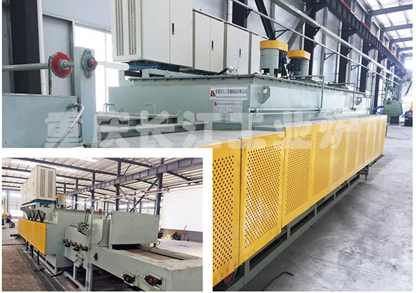 Torquing type mesh belt normalizing automatic line