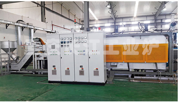 Aluminum alloy mesh belt continuous solid solution production line